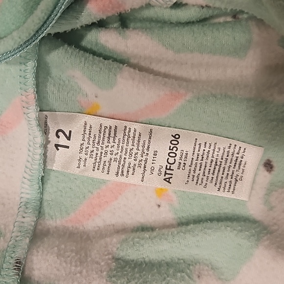 Carter's footed Girls Pajamas. Sz 12 - Picture 7 of 7